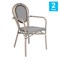 Flash Furniture Marseille Thonet French Bistro Stack Chair w/Arms, Black/White Textilene/Bamboo Alum Frame, 2PK 2-SDA-AD642002A-TXT-BLKWH-LTNAT-GG - alternate 5